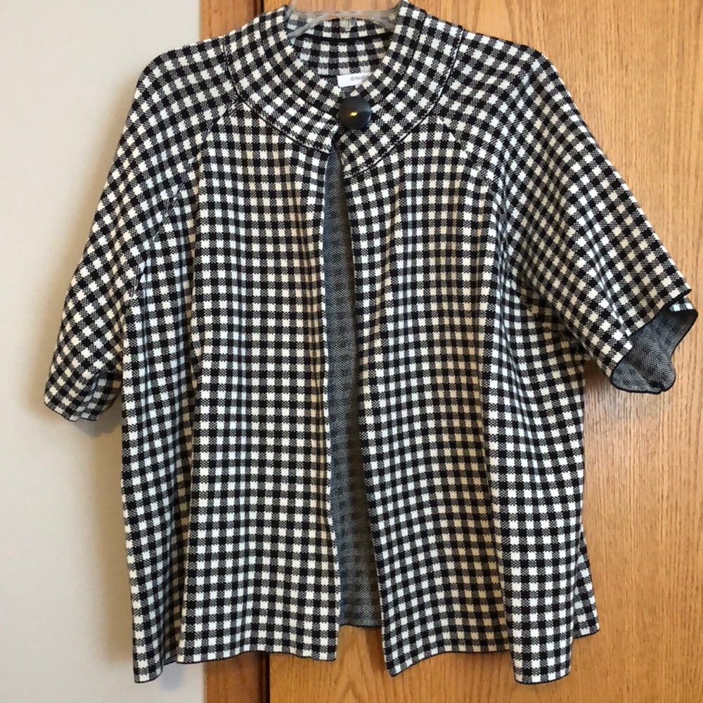 Dressbarn Jacket 18/20 Black and White Pattern